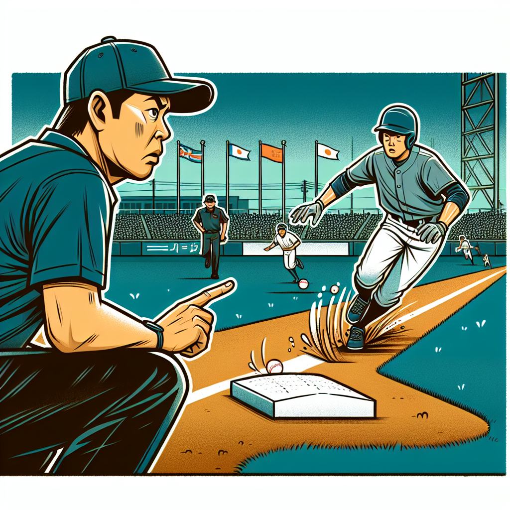 中職／獅隊3E搞砸優勢 林岳平看陳重羽傳二壘認較冒險, professional blog illustration, high quality, suitable for blog post, no text or watermarks